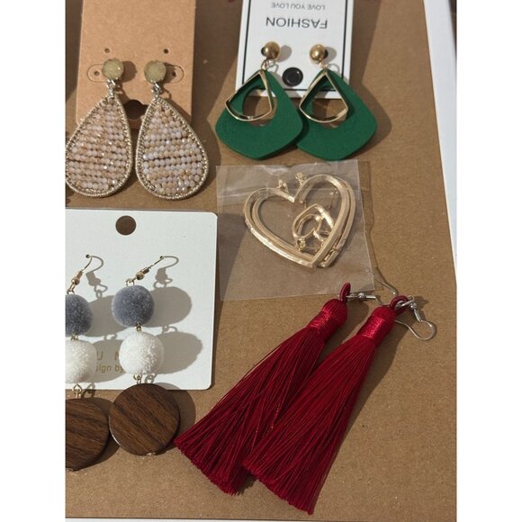 Beonon Trendy Statement Earrings Set – Mixed Designs for Women (9 Pairs) - Picture 6 of 6